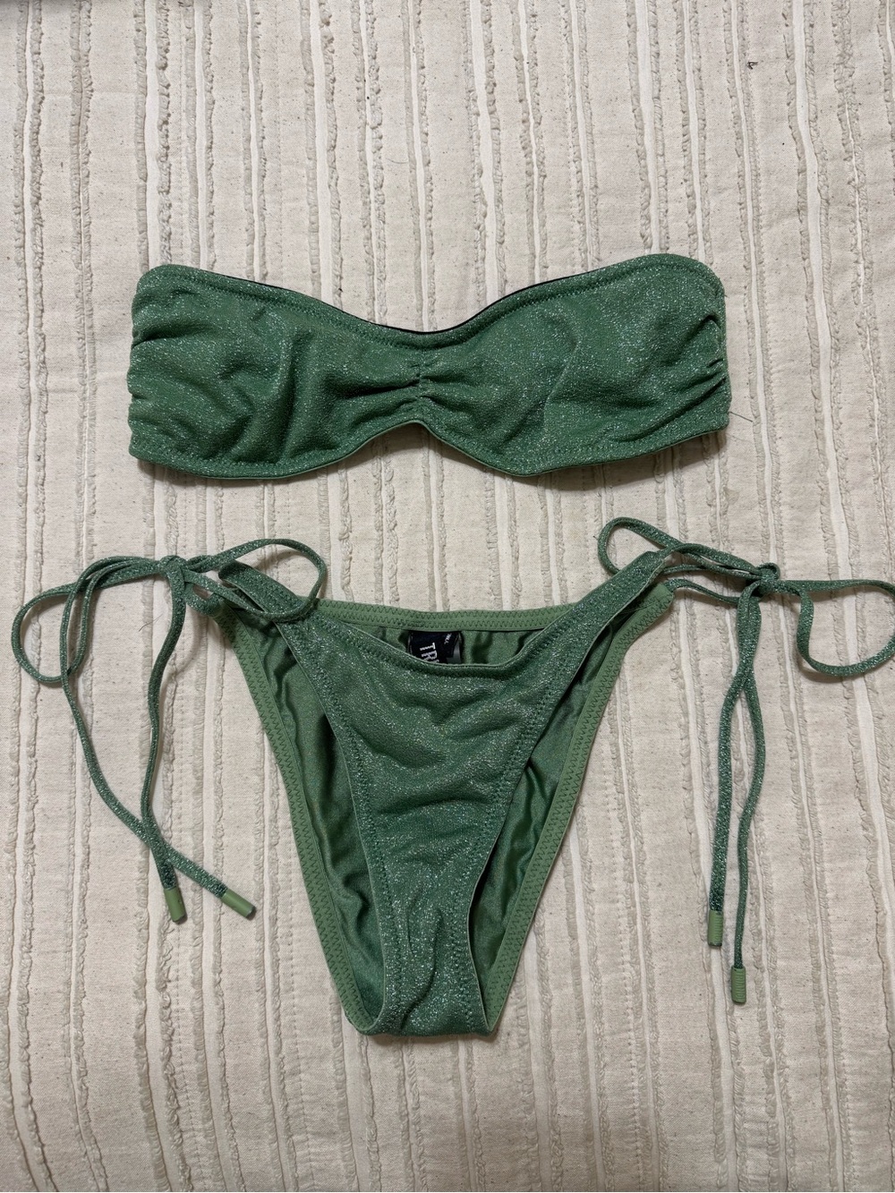 Triangl Swimwear Vancefawn Sparkle Bandeau Tie-Side Bikini